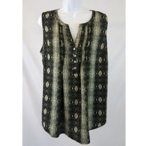 Daniel Rainn Snakeskin Print Top. Size S.